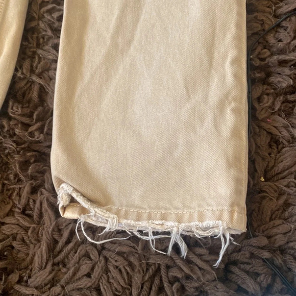Free people distressed khaki denim jeans size 26 - Picture 7 of 8
